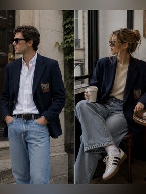 Vintage Preppy Lambton Golf & Country Club Navy Blazer – Pure New Wool 42L